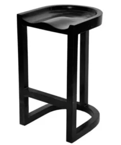 Noir Saddle Counter Stool Hand Rubbed Black
