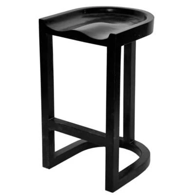 Noir Saddle Counter Stool Hand Rubbed Black 3 Noir Saddle Counter Stool Hand Rubbed Black