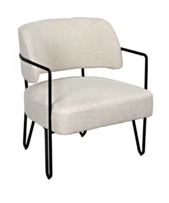 Noir Zeus Chair Metal And Teddy Ivory Fabric 13 Noir Zeus Chair Metal And Teddy Ivory Fabric