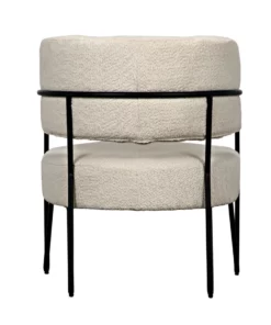 Noir Zeus Chair Metal And Teddy Ivory Fabric 10 Noir Zeus Chair Metal And Teddy Ivory Fabric