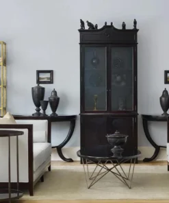 Oly Studio Fersen Half Table Black Resin New Arrivals