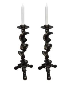 Oly Studio New Arrivals Klemm Candlesticks Antiqued Bronze Set Of Two