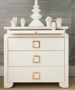 Bungalow 5 Elina 3 Drawer Side Table White