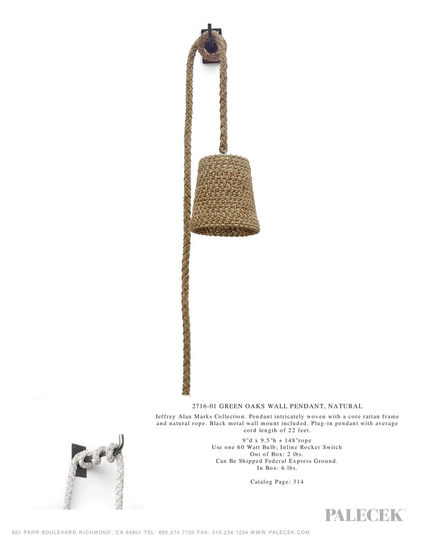 Palecek Green Oaks Wall Pendant Natural New Arrivals 6 Palecek Green Oaks Wall Pendant Natural New Arrivals