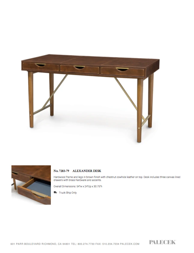 Palecek Alexander Desk 5 Palecek Alexander Desk