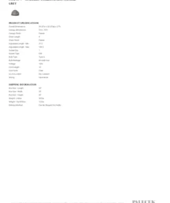 Palecek Andorra Pendant Large Grey New Arrivals