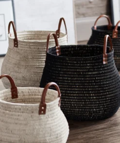 Palecek Cairo Basket Black Two Sizes New Arrivals 11 Palecek Cairo Basket Black Two Sizes New Arrivals