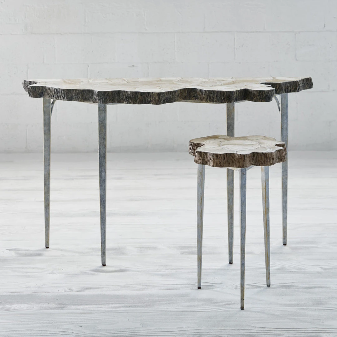 Palecek New Arrivals Chloe Fossil Clam Side Table 5 Palecek New Arrivals Chloe Fossil Clam Side Table