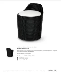 Palecek Enzo Swivel Stool Black New Arrivals 8 Palecek Enzo Swivel Stool Black New Arrivals