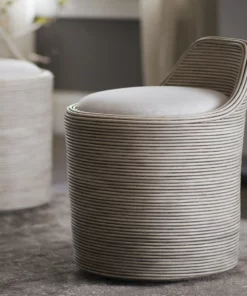 Palecek Enzo Swivel Stool Whitewash New Arrivals