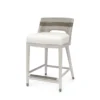 Palecek Fritz Rope Counter Stool Fog White