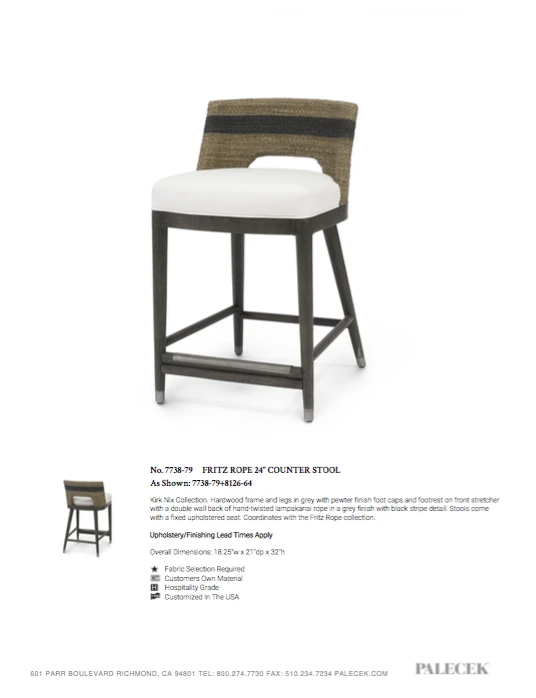 Palecek Fritz Rope Counter Stool 7 Palecek Fritz Rope Counter Stool