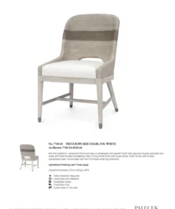 Palecek Fritz Rope Side Chair Fog White New Arrivals