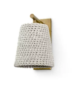 Palecek New Arrivals Green Oaks Sconce Whitesand And Brass