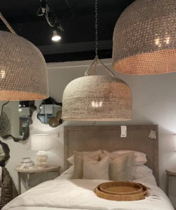 Palecek Green Oaks Pendant White Sand Oversized New Arrivals