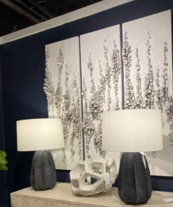 Palecek Keiko Table Lamp Charcoal