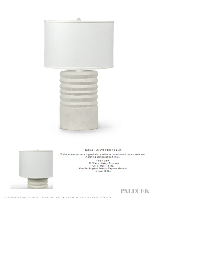 Palecek Milos Table Lamp 5 Palecek Milos Table Lamp