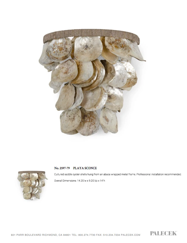 Palecek New Arrivals Playa Sconce 8 Palecek New Arrivals Playa Sconce