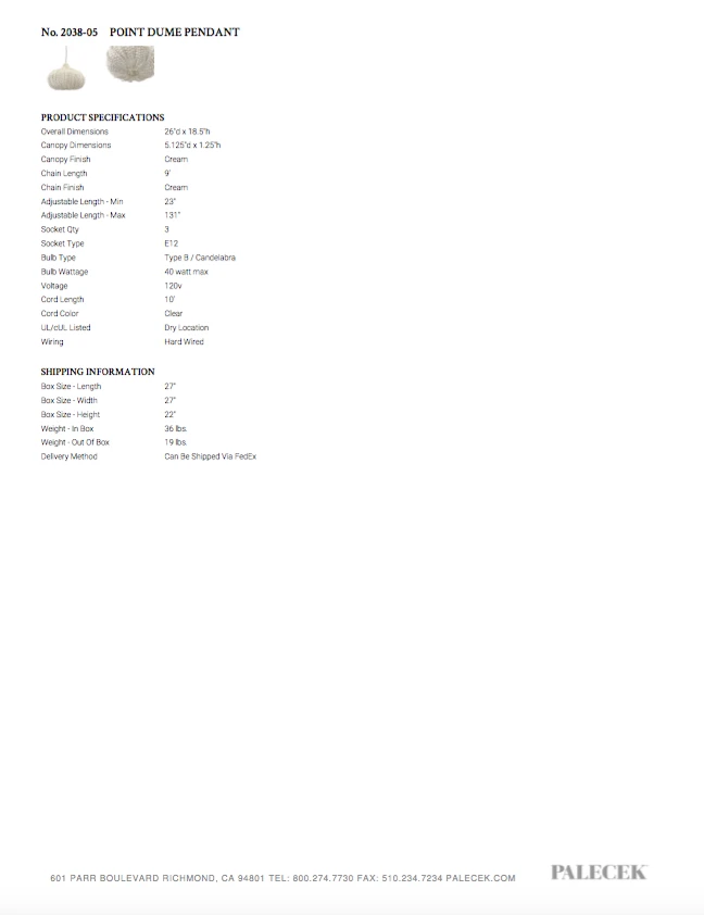 Palecek Point Dume Pendant New Arrivals 8 Palecek Point Dume Pendant New Arrivals