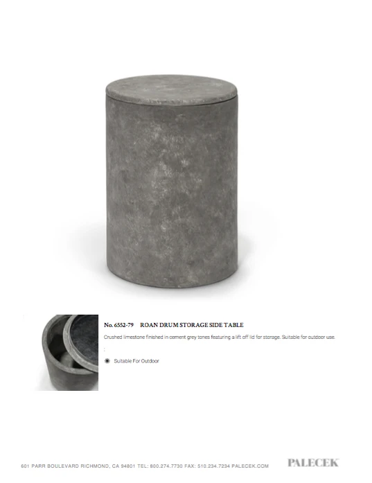 Palecek New Arrivals Roan Drum Side Table 5 Palecek New Arrivals Roan Drum Side Table