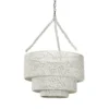 Palecek Veranda Woven Pendant Whitewash