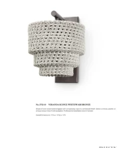 Palecek Veranda Sconce Whitewash Bronze