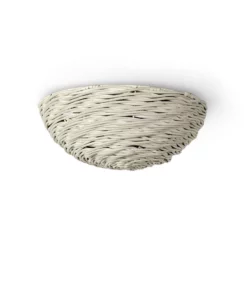 Palecek Wisteria Flush Mount Whitewash Wicker And Antique Brass New Arrivals