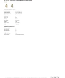 Palecek New Arrivals Wisteria Sconce Whitewash Antique Brass