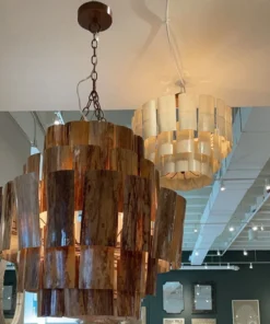 Made Goods Marjorie Chandelier Dark Natural Banana Bark