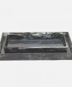 Pigeon And Poodle Abiko Tray Set Obsidian Resin New Arrivals