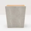 Pigeon And Poodle Crosby Wastebasket Sand Faux Shagreen New Arrivals