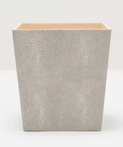 Pigeon And Poodle Crosby Wastebasket Sand Faux Shagreen New Arrivals