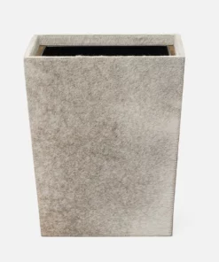 Pigeon And Poodle Hyde Wastebasket Gray Hide