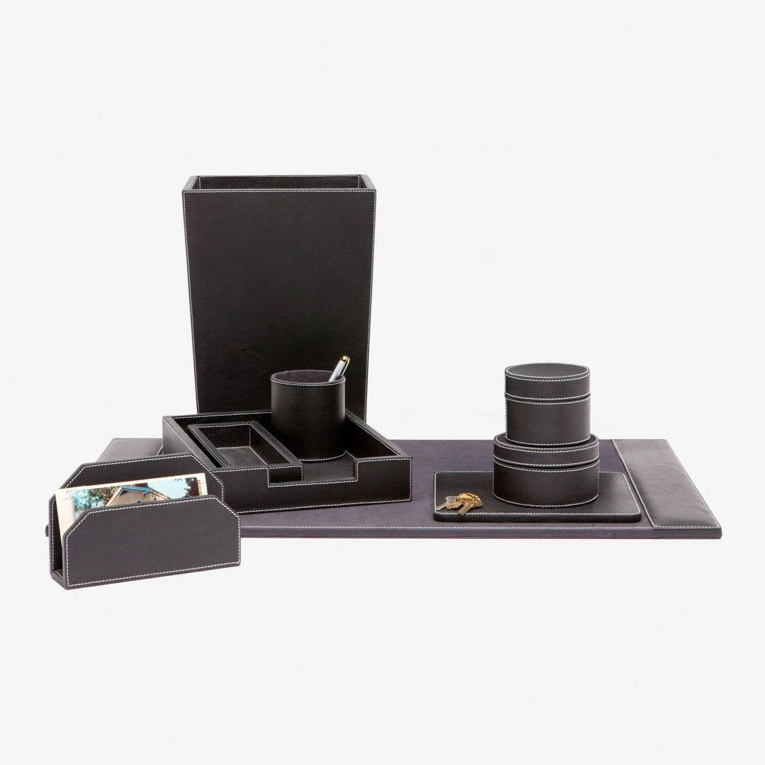 Pigeon And Poodle New Arrivals Larne Wastebasket Black Leather 4 Pigeon And Poodle New Arrivals Larne Wastebasket Black Leather