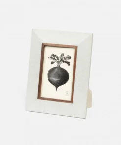 Pigeon And Poodle New Arrivals Oxford Frame Blanc Faux Shagreen