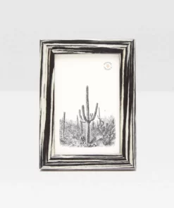 Pigeon And Poodle New Arrivals Steinfeld Frame Black And White Lacquered Wood