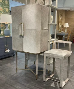 Bungalow 5 New Arrivals Florian Tall Bar Cabinet Gray