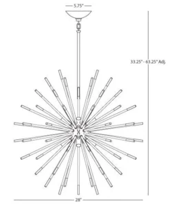 Robert Abbey New Arrivals Andromeda Large Chandelier In Brass