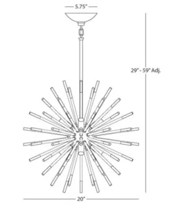 Robert Abbey Andromeda Small Chandelier In Brass New Arrivals