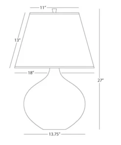 Robert Abbey Dal Table Lamp Brass