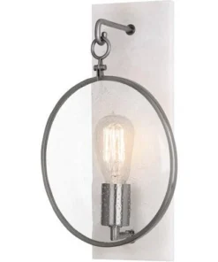 Robert Abbey Fineas Wall Sconce In Dark Antique Nickel
