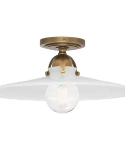 Robert Abbey New Arrivals Rico Espinet Arial Flushmount Warm Brass