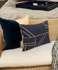 Made Goods Roslyn Lumbar Pillow Set Navy Canvas New Arrivals