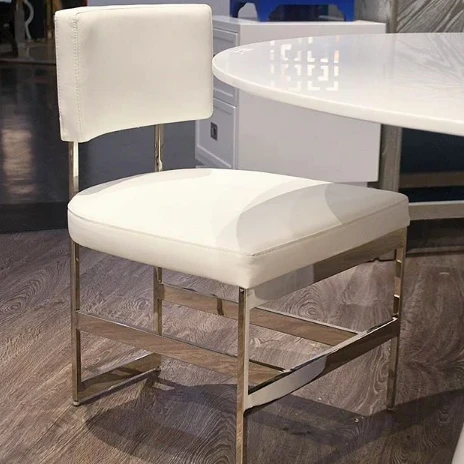 Worlds Away Shaw Chair Nickel And White Vinyl 4 Worlds Away Shaw Chair Nickel And White Vinyl