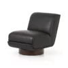 Four Hands Bronwyn Swivel Heirloom Black Leather