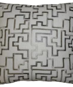 Clayton Gray Home Maze Pillow Grey