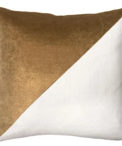 Clayton Gray Home New Arrivals Lux Bronze And Slubby Linen Bone Pillow