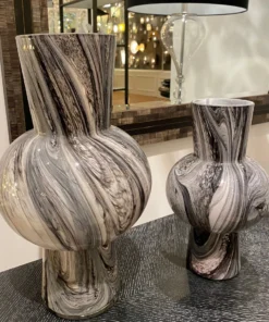 Currey And Company New Arrivals Stormy Sky Glass Vase Set Of Two