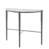 Studio A New Arrivals Hammered Console Table Bronze With White Marble