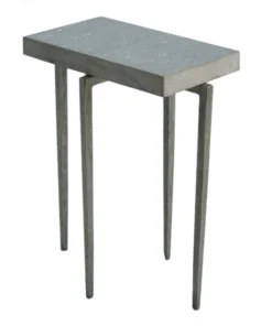 Studio A Laforge Accent Table Natural Iron With Flamed Granite